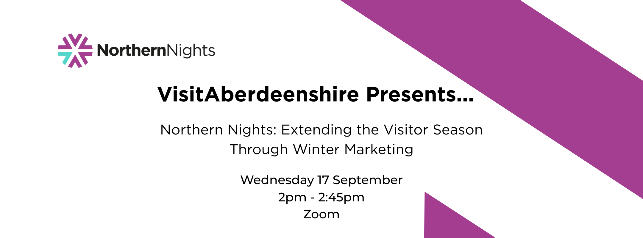 VisitAberdeenshire Presents... Northern nights 2160 x 800 px